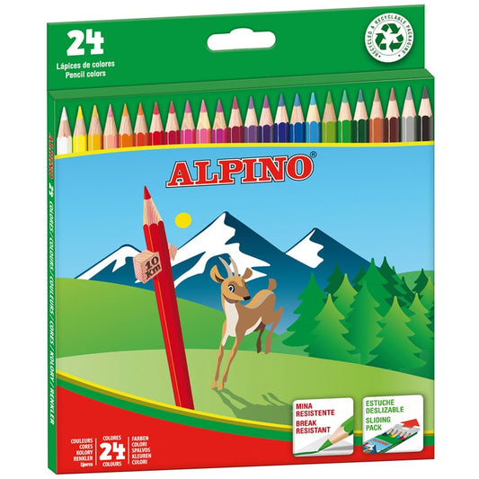 Estuche 24 lápices de colores Alpino